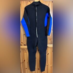 Lemorecn Wetsuit Full Body 3:2mm Black/blue Surfing Scuba Diving Men’s Medium